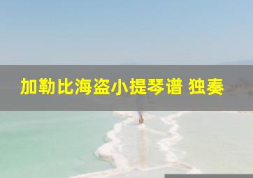 加勒比海盗小提琴谱 独奏